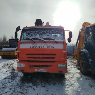 Коммерческие грузовики K3B* на шасси КамАЗ 65115 6x4 Бортовой с КМУ